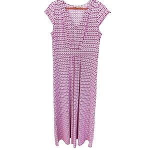 🔥🩷Dana Buchman size M midi dress lots of stretch for comfort! Pink/white/black